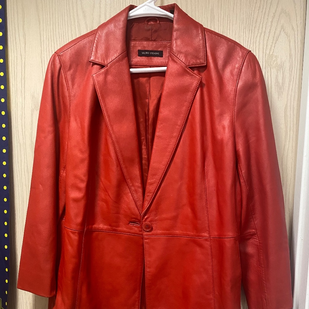 Valerie Stevens  Size  XL  Red Women’s  Leather Jacket